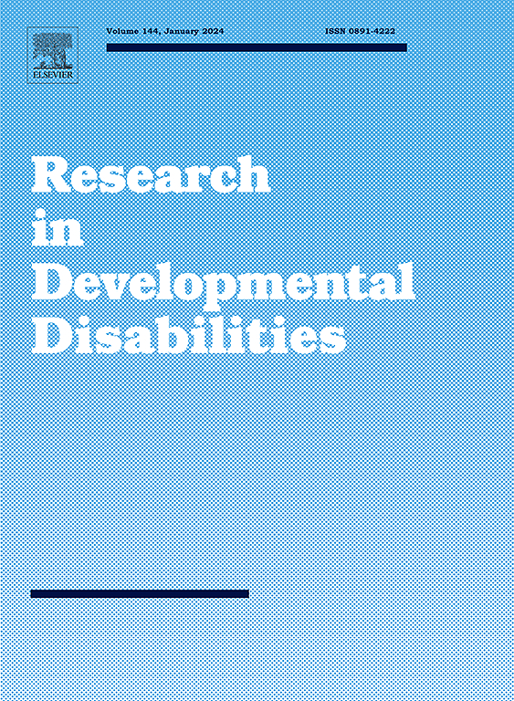 Go to journal home page - Research in Developmental Disabilities